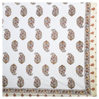 Rajwada Luxe – Premium Cotton Jaipuri Printed Double Bedsheet with 2 Pillow Covers