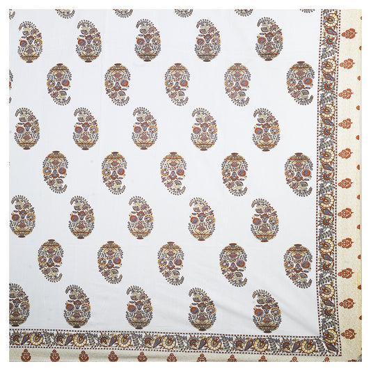 Rajwada Luxe – Premium Cotton Jaipuri Printed Double Bedsheet with 2 Pillow Covers