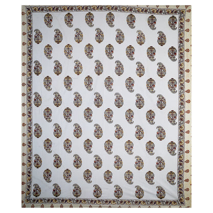 Rajwada Luxe – Premium Cotton Jaipuri Printed Double Bedsheet with 2 Pillow Covers