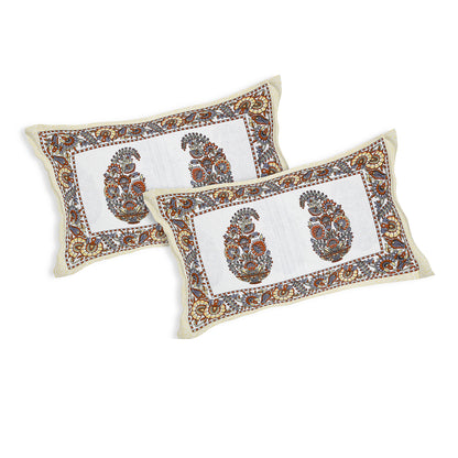 Rajwada Luxe – Premium Cotton Jaipuri Printed Double Bedsheet with 2 Pillow Covers
