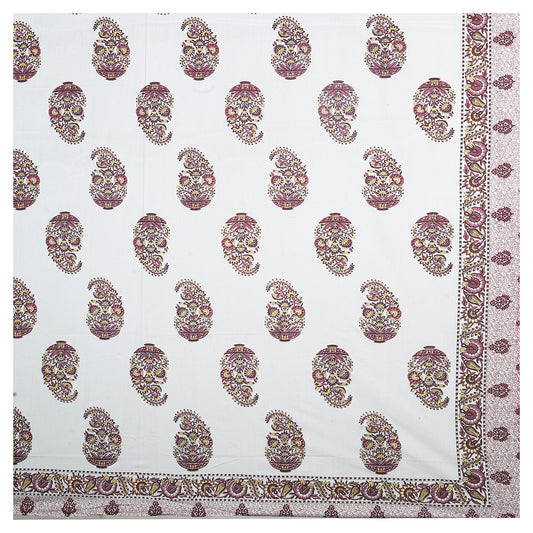 Haveli Charm – Premium Cotton Jaipuri Printed Double Bedsheet with 2 Pillow Covers