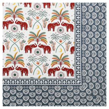 Monsoon Royals – Premium Cotton Jaipuri Printed Double Bedsheet with 2 Pillow Covers