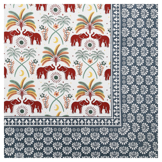 Monsoon Royals – Premium Cotton Jaipuri Printed Double Bedsheet with 2 Pillow Covers