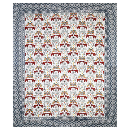 Monsoon Royals – Premium Cotton Jaipuri Printed Double Bedsheet with 2 Pillow Covers