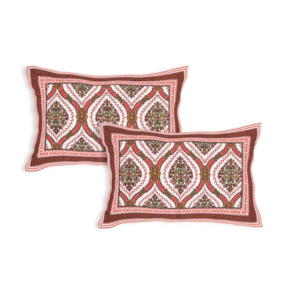 Gulbahar Grace – Premium Cotton Jaipuri Printed Double Bedsheet with 2 Pillow Covers