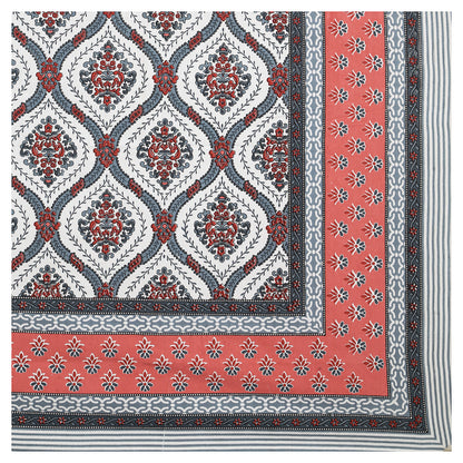 Lotus Charm – Premium Cotton Jaipuri Printed Double Bedsheet with 2 Pillow Covers