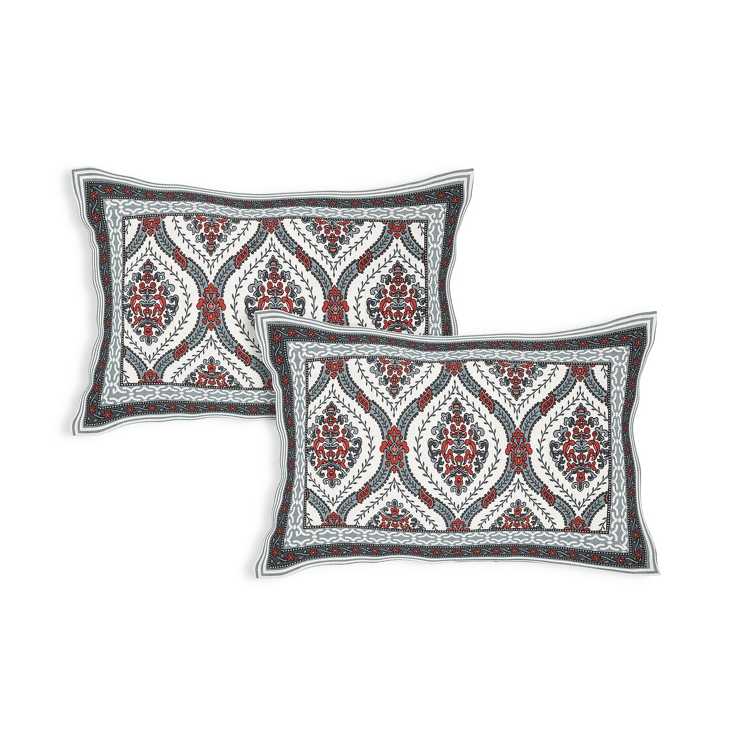 Lotus Charm – Premium Cotton Jaipuri Printed Double Bedsheet with 2 Pillow Covers