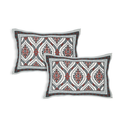 Lotus Charm – Premium Cotton Jaipuri Printed Double Bedsheet with 2 Pillow Covers