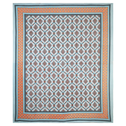 Forest Bloom – Premium Cotton Jaipuri Printed Double Bedsheet with 2 Pillow Covers