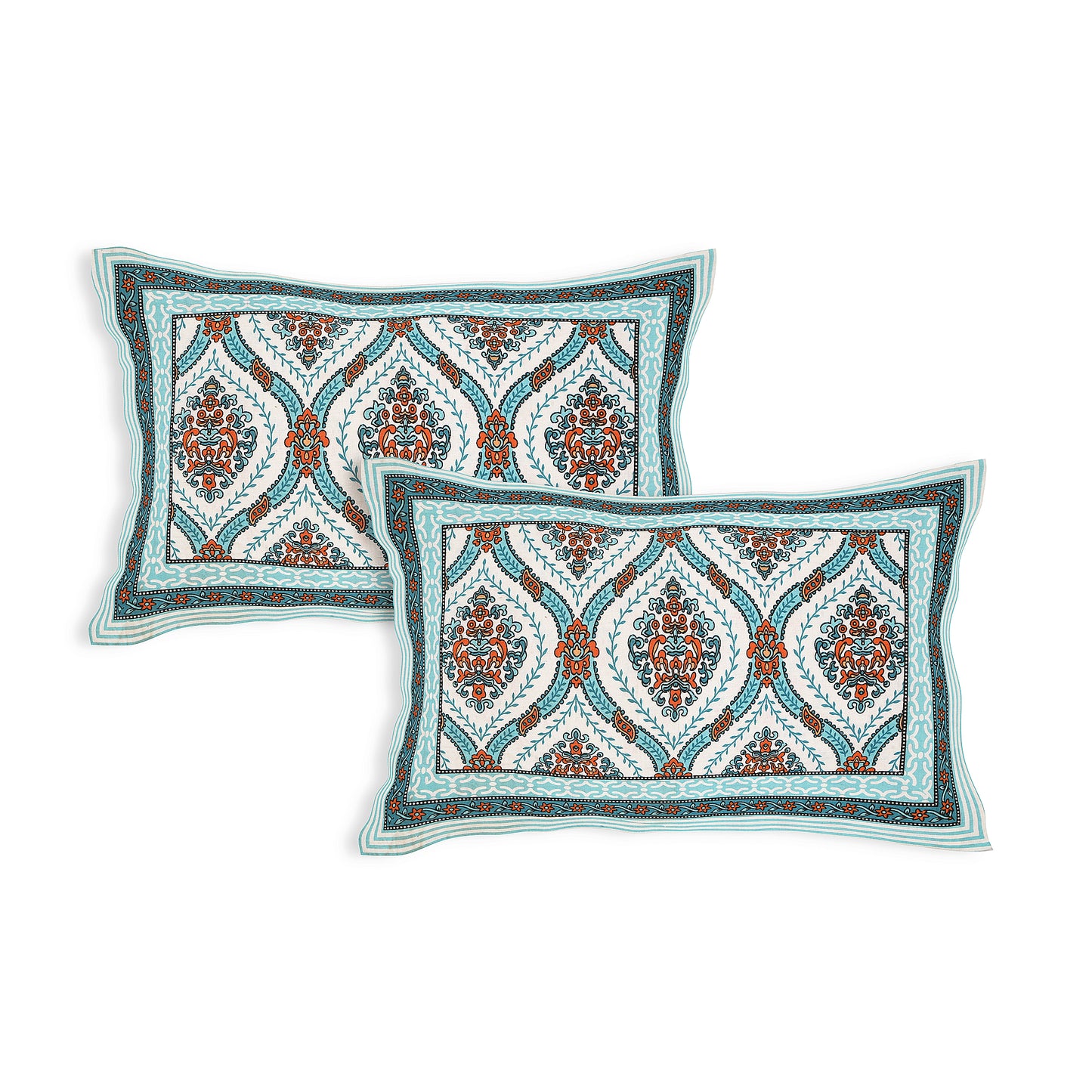 Forest Bloom – Premium Cotton Jaipuri Printed Double Bedsheet with 2 Pillow Covers