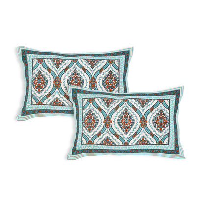 Forest Bloom – Premium Cotton Jaipuri Printed Double Bedsheet with 2 Pillow Covers