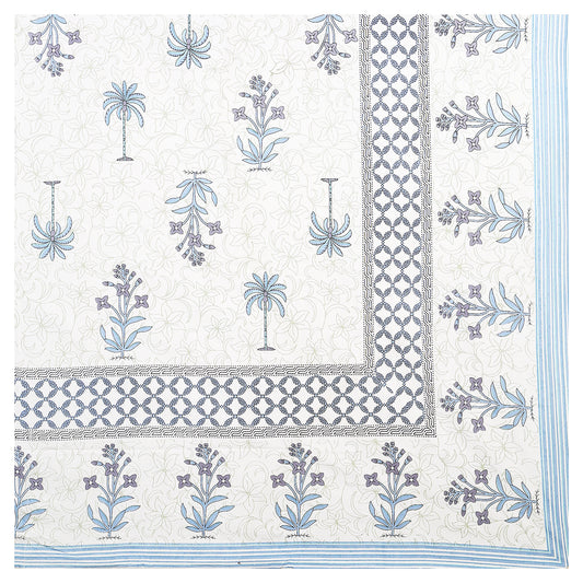 Palm Court – Premium Cotton Jaipuri Printed Double Bedsheet with 2 Pillow Covers