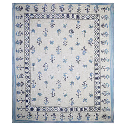 Palm Court – Premium Cotton Jaipuri Printed Double Bedsheet with 2 Pillow Covers