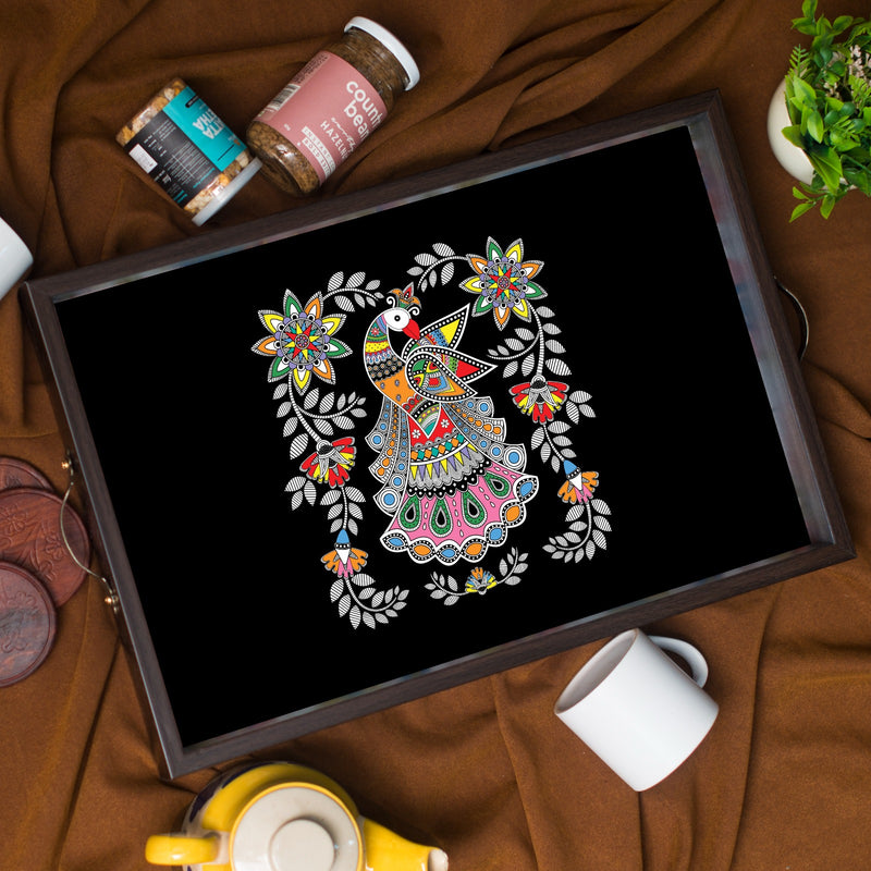Mythic Peacock Rectangle Tray